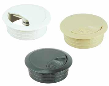 -4 Cable Organizers 58779 Plastic Cable Cover * For Ø50mm drillhole * Material: plastic
