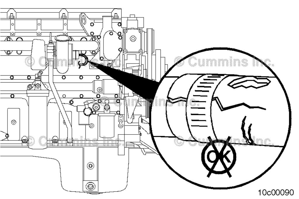 File: 70-t02-1001 Page 51 of 64 STEP 6J: Inspect the wastegate actuator hose. Engine OFF. Remove turbocharger if wastegate actuator is inaccessible.