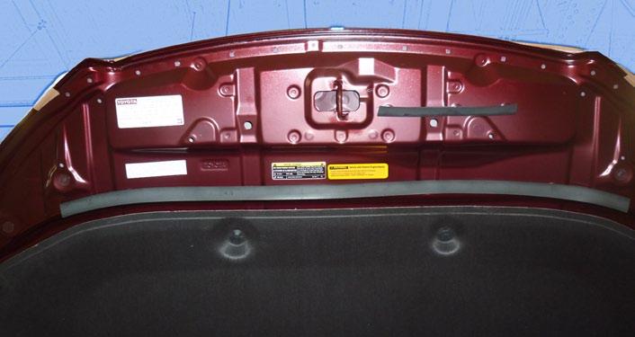 d Labels, and discard the English Tags and Labels. a. Using VDC approved cleaner and cleaning method, clean the area indicated in the Underside of the Hood.
