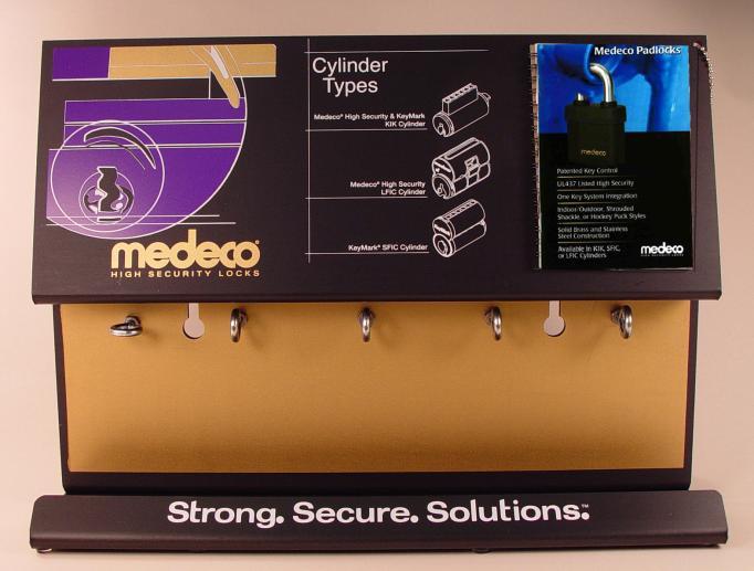 All Literature Displays/Merchandising Medeco Padlock Display w/o product LT-922082 Target Locksmiths