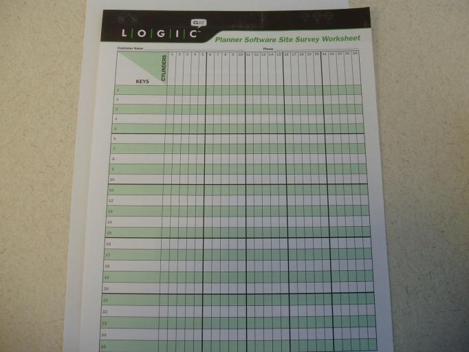 00 50 Per Pack Logic Site Survey Worksheet LT-922107 Target 00 Pads of 25