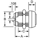 Technical Drawings ROTARY SWITCH LOCKS Cylinder Type A B C D E Features 10.739.75.584.337.094 Trademark 18.77 mm 19.05 mm 14.83 mm 8.30 mm 19.05 mm 11.739.75.584.337.75 Trademark 18.77 mm 19.05 mm 14.83 mm 8.30 mm 19.05 mm Reversed 12.