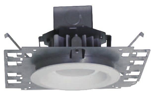 LEDH-NCR4ICA 120VAC LED DoB 4 Recessed Housing Down Light with Baffle Trim for IC type New Construction Applications 4 LED 7-3/8 (187mm) 3-1/2 (89mm) DESCRIPTION 7-1/8 (181mm) 4-15/16 (126mm) Ceiling