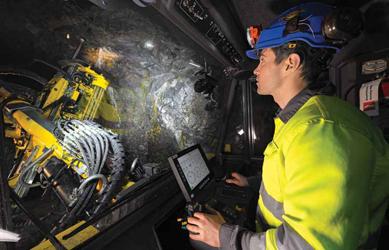 (Photo: Epiroc) Underground cave and production drilling has seen the advent of some of the same Space Age and Industry 4.