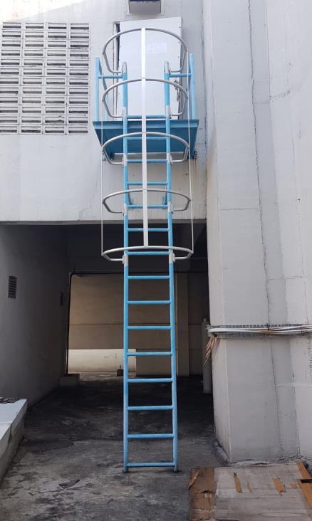 ladder at door entrance