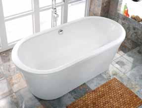 Baths Contemporary Freestanding Baths Organic Bath L: 1850 W: 1000mm D: 690mm