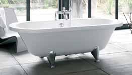 Slipper Roll Top Bath L: 1545 W: 735mm With Chrome Feet & Waste: 474-832 Not