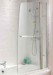 excellent performance and durability Half Frame Square Bath Screen with Fixed Panel & Towel Rail 160-599 H: 1500 W: 900mm 6mm toughened safety glass
