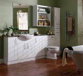 Meribel, Toulouse & Alaska Bathroom Furniture Bone White Shaker Styling The Meribel range is fresh and adaptable, with simple clean lines that will suit any of