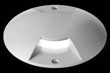 WALKIE CAR PATH MARKER recessed drive-over 1 beam 2 beams 4 beams Body Light sources Power supply Colours Die-cast aluminium monoblock recessed luminaire with tempered protective glass.