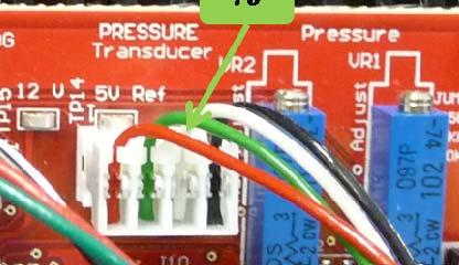 Pressure Transducer Connection: The Microprocessor Control Board contains a 50X operational amplifier and 12 bit A/D converter circuit that may