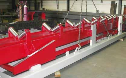 distances availeble, optional: with stainless steel rollers. Roller benches, in different lengths available (range 3-12 meter) min. diam.