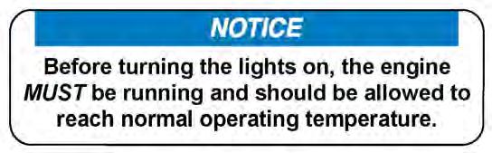 One to four lights may be used Lights Off Turn all light breaker switches to the OFF position.