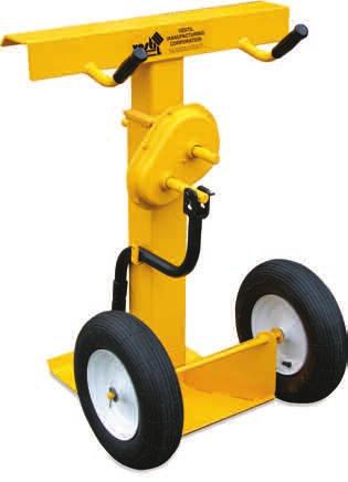 Triangular base with 4" solid rubber wheel at front. Meets all OSHA requirements. Made in USA. SELECTED MODELS IN STOCK. Key Lifting Cap. Lbs.