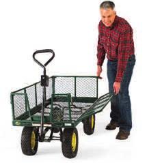 Outdoor Products OUTDOOR MAINTENANCE 9 Mesh sides can be removed. Mesh sides fold down for better access. Cart with Fold-Down Sides Expanded metal mesh 1000-lb.