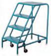 load rating Kleton Blue enamel finish ROLLING LADDERS TILT-N-ROLL LADDERS Balanced design allows ladder to tilt into the rolling position Ladder moves easily two 4" casters One piece all welded steel