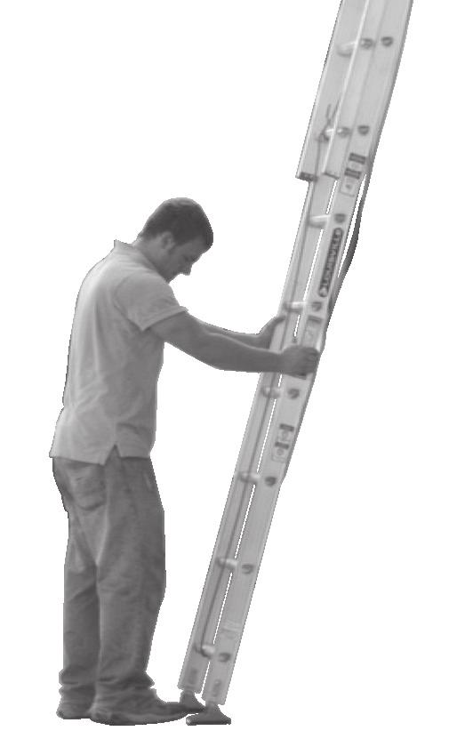 Raising extension ladders 1When setting up an extension ladder,