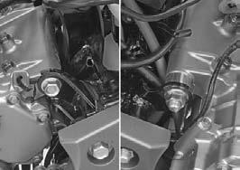 Route the wire and cables properly (page 1-23). COLLARS Install the collar onto the right side engine mount.