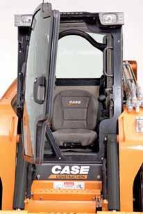 access to the seat. Leading operator comfort The wide door, repositioned grab handles and a lower threshold provide easy access to the cab.