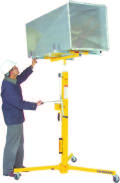 Lifts duct up to 24" (60 cm) diameter and up to 150 lb (70 kg), cradle