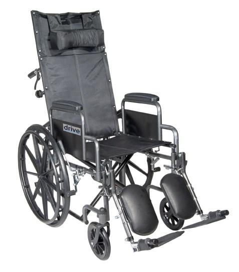 WHEELCHAIRS E&J Advantage Recliner The Advantage Recliner comes with a higher back and removable full support headrest.