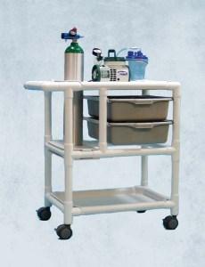 PVC PRODUCTS EMERGENCY CART EL # 222 PRICE $ 235.00 MOD- MOD- Width 20 Height 34 Length 32 Caster Type 3TW (all locking) Four locking Twin Wheel Casters. Two pull-out drawers for storage.