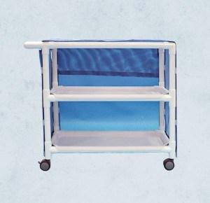 PVC PRODUCTS 2 SHELF CART W/COVER 20" X 32" SHELVES MODEL # 632 PRICE $ 195.