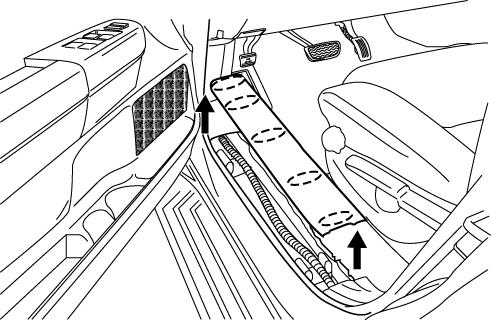 Nylon Panel Removal Tool (c) Remove the Driver s Side Step Cover. (Fig. 1-3) Step Cover (1) Begin by protecting the Vehicle Interior with Blankets. Fig.