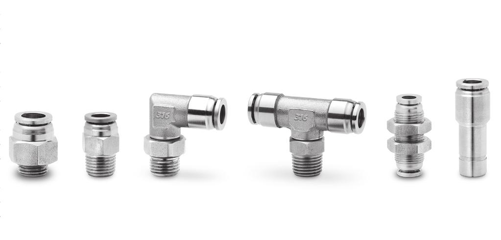 > Super-rapid fittings Series X6000 Super-rapid fittings Series X6000 in Stainless Steel 316L CATALOGUE > s 2012 Tube external diameters:, 6, 8, 10, 12 mm Fittings threads: BSP (G1/8, G1/, G3/8,