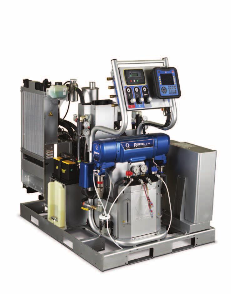 Advanced Technologies Save Time and Energy Integrated Air Control Panel Motor Control Controls A and B feed pumps, agitator and gun One air line connection means less plumbing, less hoses and less
