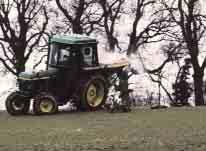 step 9 Overturning A tractor can overturn anywhere - on silage clamps, near field drains and even on the flat. Most happen on slopes. You must know and recognise the dangers of slopes.