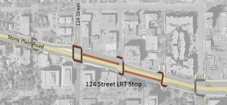 124 Street LRT Stop Relocation Location Concept Plan Amendment Recommendation Approved 2011 Concept Plan 124 Street LRT Stop Relocate 124 Street LRT Stop one block east, centered on 123 Street 124