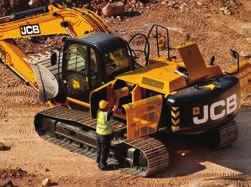 Our start function means a JCB JS240/260 can only be started in a safe locked position. 4 JCB JS240/260s have a large glass area and low bonnet line for superb visibility.