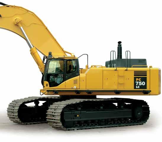 HYDRAULIC EXCAVATOR PC750-7 NET HORSEPOWER 338 kw 454 HP OPERATING WEIGHT PC750LC-7: 80.645-83.760 kg PC750SE-7: 76.245-78.