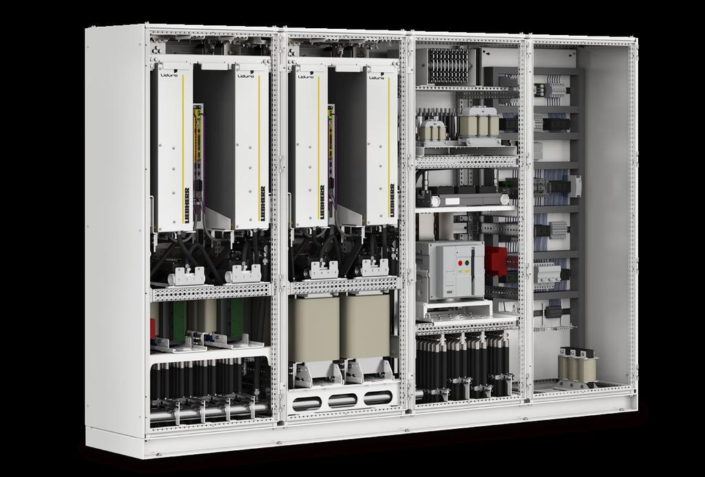 Frequency converter systems Liduro Fast Protection Unit Intelligent control High-power module Efficient liquid cooling Liebherr has developed the liquid-cooled Liduro power electronic modules