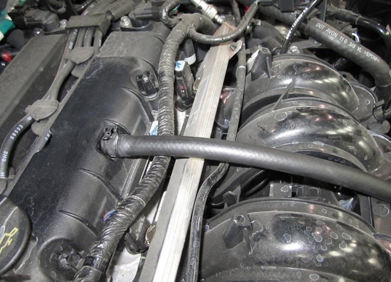 Install the air filter onto the lower intake pipe and secure with a #44 hose clamp.