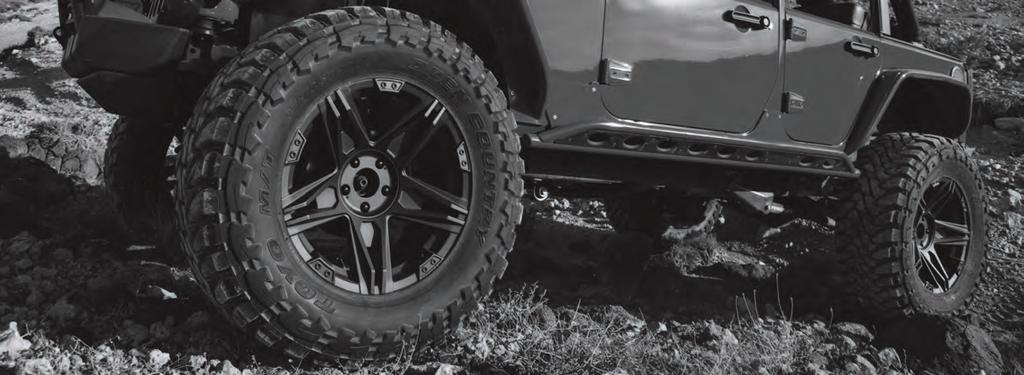 LT LIGHT TRUCK / SUV / CUV OFF-ROAD MAXIMUM TRACTION TIRE The Open Country M/T is legendary for durability, off-road performance, long tread life, and an aggressive tread pattern.