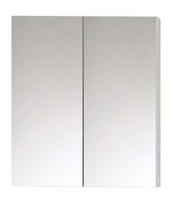 hinged only - 6 internal glass shelves - soft close door SINGLE DOOR H703 X W500