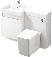 AIRSHIRE DORSET BATH ROOM left hand basin shown left hand basin shown F AIRSHIRE 1200mm vanity with WC unit - including composite resin basin - double soft close drawers - hidden drawer