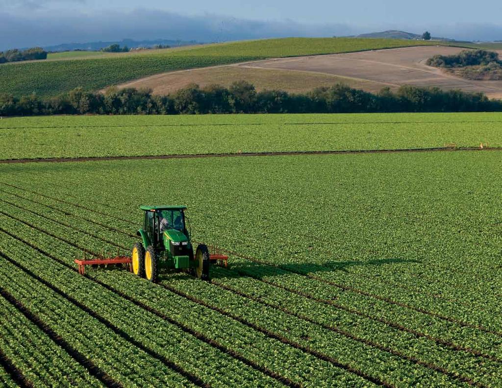 John Deere Specialty Tractors Choose the 5100MH, and you have up to six available SCVs delivering a total of 69.6 LPM hydraulic flow to your pull-type sprayer or other implement.