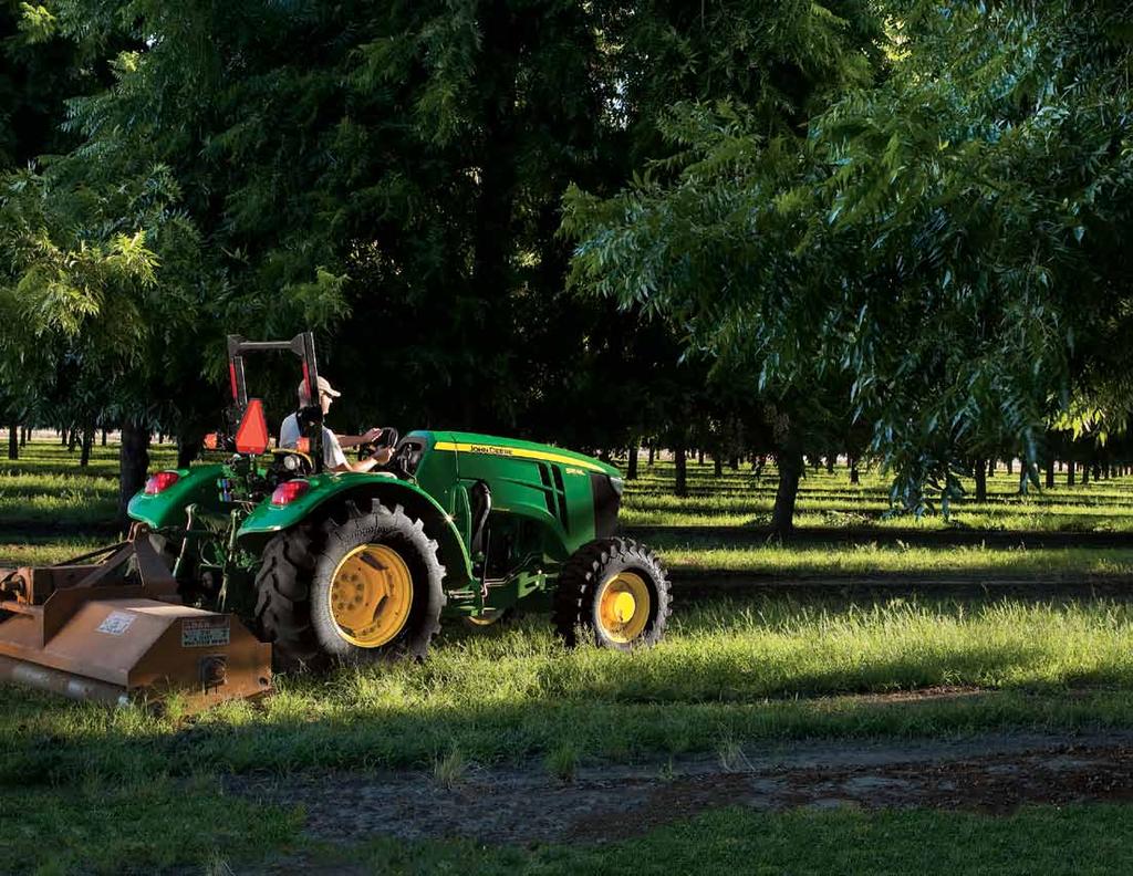 John Deere Speciality Tractors From the reliable wet traction clutch to the high-capacity hydraulic system, the 5115ML offers a full range of utility tractor features in a low-profile speciality