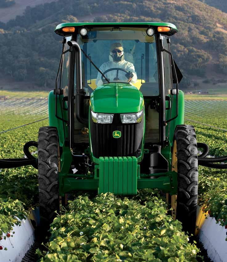 John Deere Speciality Tractors Clear your tallest and most sensitive crops with the 5100MH Hi-Crop Tractor. Part of the 5M family of tractors, the 5100MH gets you over fragile crops.