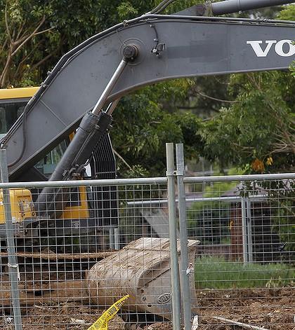 at a south-west Sydney demolition site yesterday had been waiting for his wife to give birth today or tomorrow, his union says.