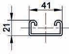 L= length (meters) Slotted U-Channel 41x41mm