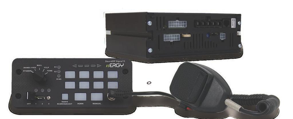 Law Enforcement Remote and Console: Knob and Button Controls 400 Series Sirens Remote with Knob 100 Watts