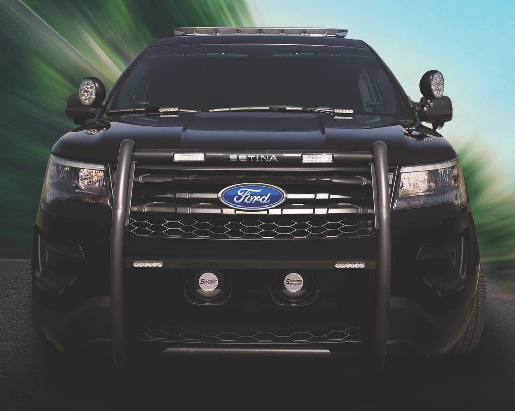 Featured Products Ford Interceptor Utility Vehicle Front View a. nforce Exterior Full Size Lightbar Thin, stealth design with minimized gap be