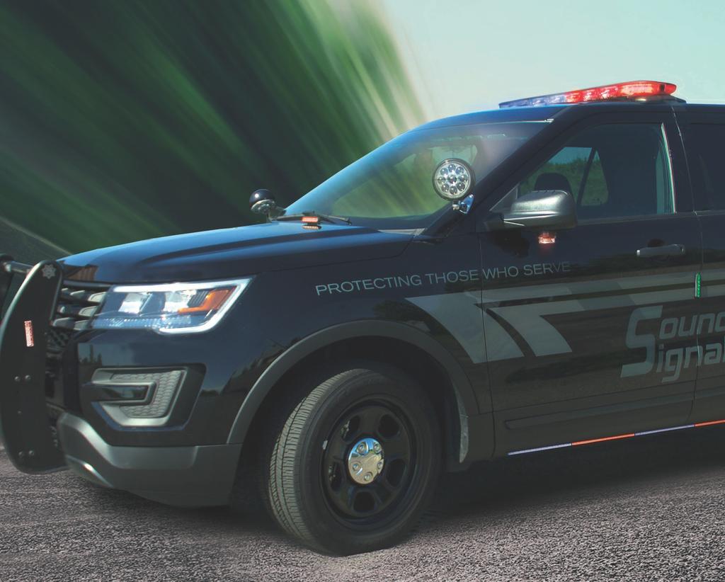 Featured Products Ford Interceptor Utility Vehicle Side View a. Intersector Under Mirror Mount First patented 180 degree light designed to increase visibility at intersections. b.