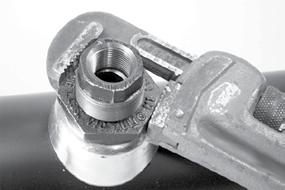 WRENCH-TIGHTEN NUT: Wrench-tighten the assembly nut until the collar deforms and contacts the pipe evenly on all sides. Maintain collar/gasket alignment to prevent gasket pinching.