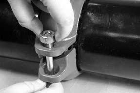 8. INSTALL REMAINING BOLT/ NUT: Install the remaining bolt, and thread the nut finger-tight onto the bolt.