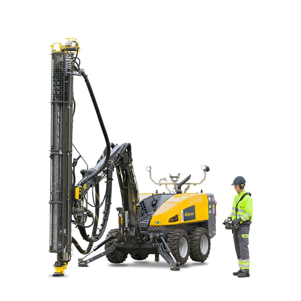 Technical specifications Technical specifications Feed for 12 feet speed rods/extension rods. Long folding boom for wide coverage area. Radio Remote Control with integrated display.